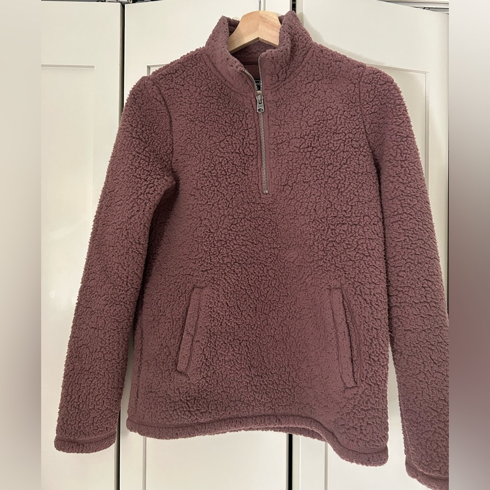 ✨EUC Abercrombie & Fitch Sherpa Half-Zip✨